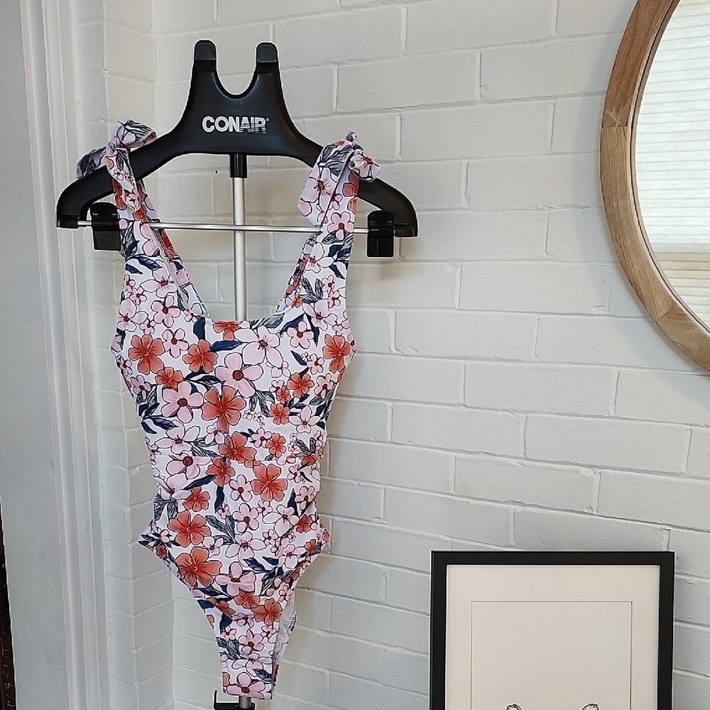 Floral One-Piece Swimsuit, Small